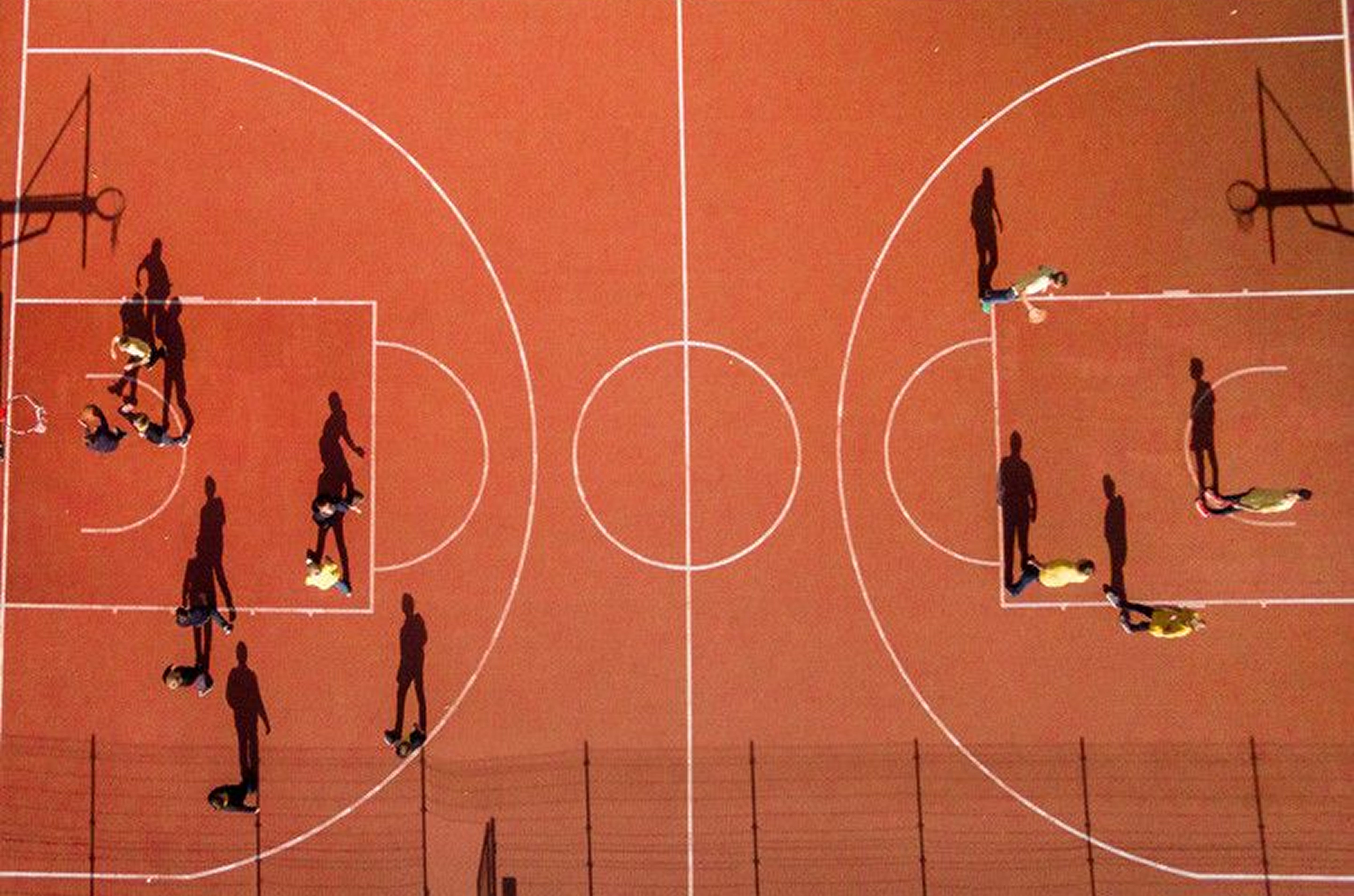 Basketball court hero placeholder